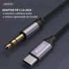 Adaptor Audio Type C la Jack 3.5mm YAU 20 Yesido Negru 3