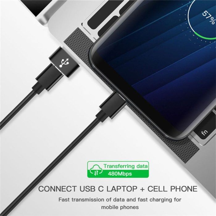 Adaptor USB la Type C Negru 3