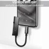 Adaptor audio Lightning la 2x Lightning si Jack 3.5mm YAU 13 Yesido Negru 2