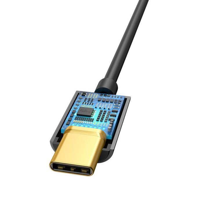 Cablu adaptor audio Type C la Jack 3.5mm Baseus L54 CATL54 01 Negru 4