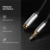 Jack 3.5mm Male la extensie Jack 3.5mm Female cu conector poleit