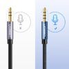 Cablu audio 10595 Jack 3.5mm Male la extensie Jack 3.5mm Female cu conector poleit 3m Ugreen Negru 4