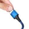 Cablu de date 3in1 USB la Type C Lightning Micor USB 3.5A 1.2m Baseus Rapid Series CAJS000003 Albastru inchis 4