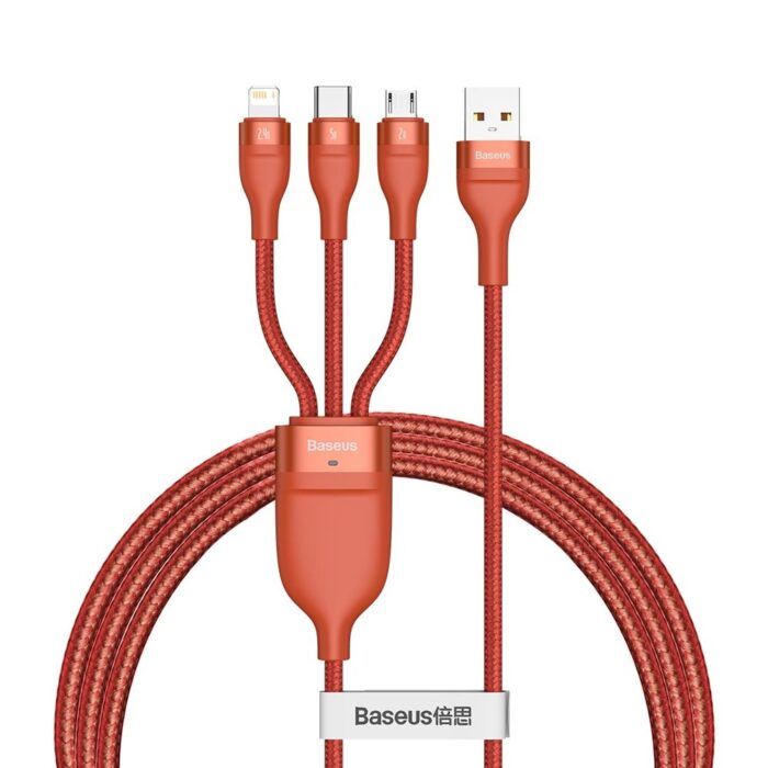 Cablu de date 3in1 USB la Type-C / Lightning / Micor-USB