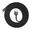 Cablu de date USB la Lightning 1.5A 2m Cafule Baseus CALKLF CG1 Gri Negru 4