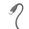 Cablu de date siliconat USB la Type C 100W 1.2m Baseus Jelly CAGD010001 Negru 4