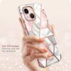 Carcasa stylish Supcase Cosmo compatibila cu iPhone 13 Protectie display Marble 3