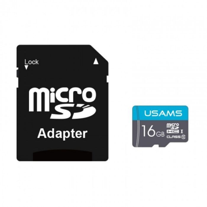 Card De Memorie Micro SDHC Clasa 10 + Adaptor USAMS 16GB