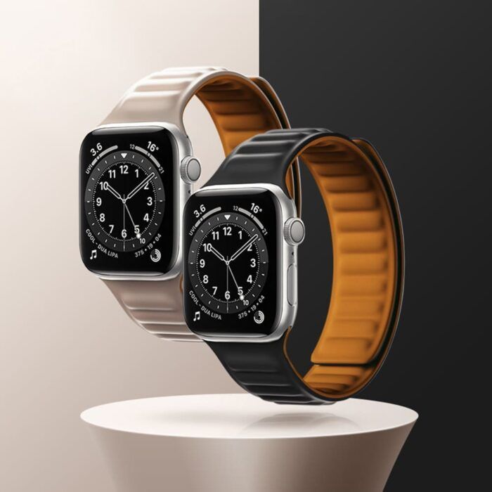 Curea magnetica smartwatch Apple Watch 1 2 3 4 5 6 7 SE 42 mm 44 mm 45 mm W035 Orange 4