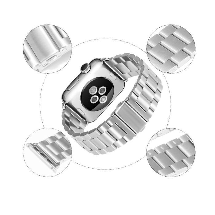 Curea metalica smartwatch Apple Watch 1 2 3 4 5 6 7 SE 38mm 40 mm 41 mm W036 Auriu 3