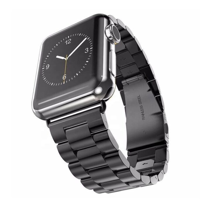 Curea metalica smartwatch Apple Watch 1 2 3 4 5 6 7 SE 38mm 40 mm 41 mm W036 Negru 3