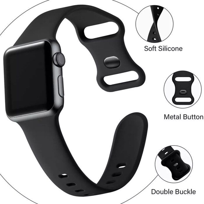 Curea smartwatch Apple Watch 1 2 3 4 5 6 7 SE 38mm 40 mm 41 mm W031 Gri 4