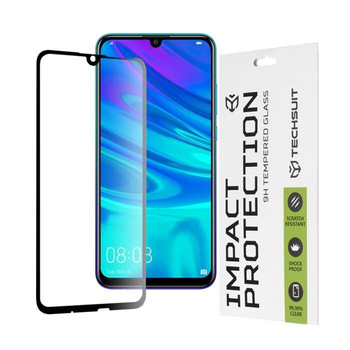 Folie Sticla Securizata pentru Huawei P Smart 2019 Atlantic 111D cu margine neagra