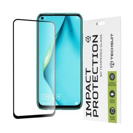 Folie Sticla Securizata pentru Huawei P40 Lite Atlantic 111D cu margine neagra