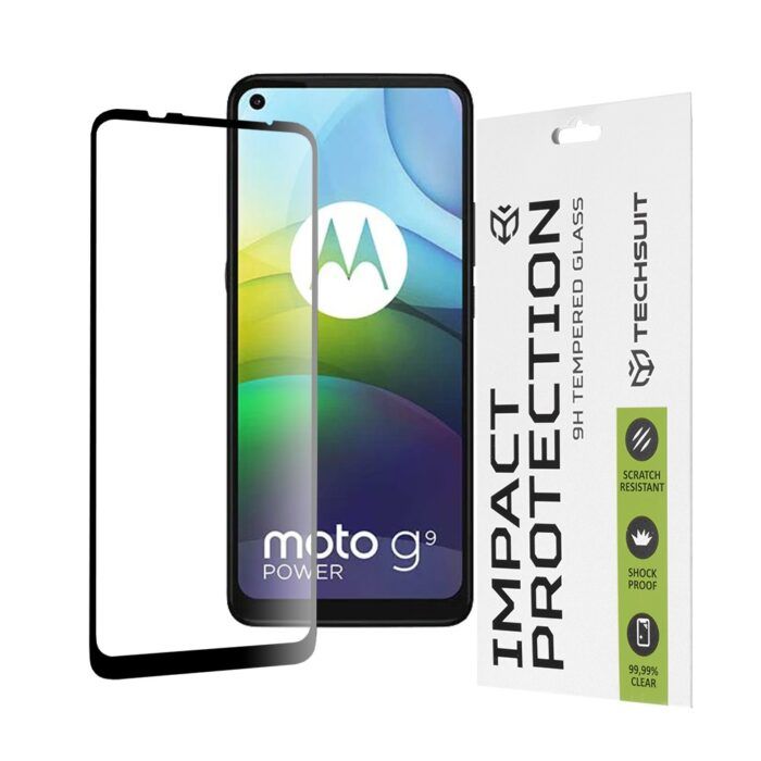 Folie Sticla Securizata pentru Motorola Moto G9 Power Atlantic 111D cu margine neagra