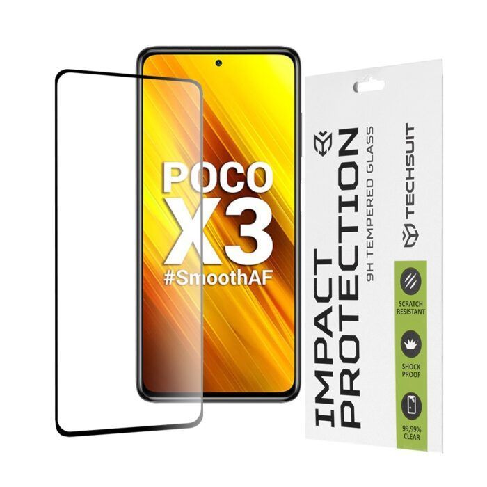 Folie Sticla Securizata pentru Xiaomi Poco X3 / X3 NFC / X3 Pro Atlantic 111D cu margine neagra