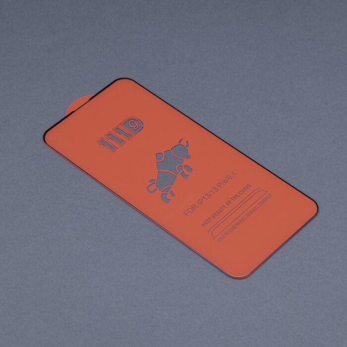 Folie Sticla Securizata pentru iPhone 13 Mini Atlantic 111D cu margine neagra 1