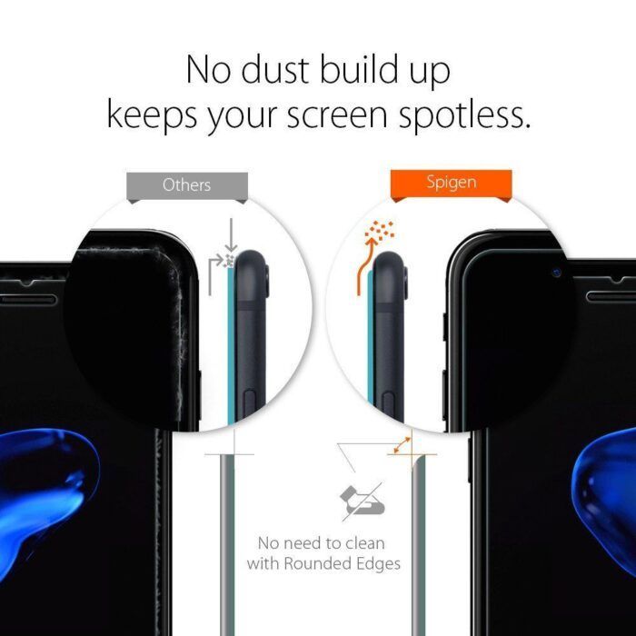 Folie sticla iPhone 7 8 SE 2020 Glas.TR Slim Spigen Clear 3