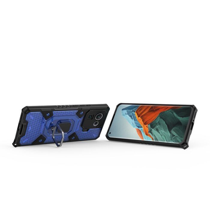 Husa Atlantic Armor Hex pentru Xiaomi Mi 11 Pro albastru 4