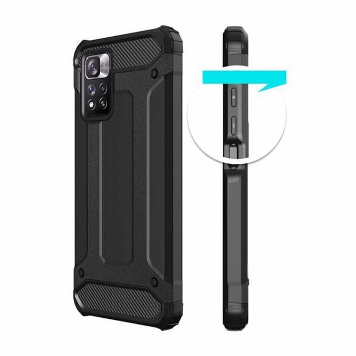 Husa Atlantic ArmorX pentru Xiaomi Redmi Note 11 Pro 5G negru 2