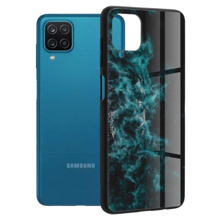 Husa Atlantic Glaze pentru Samsung Galaxy A12 - Albastru Celest