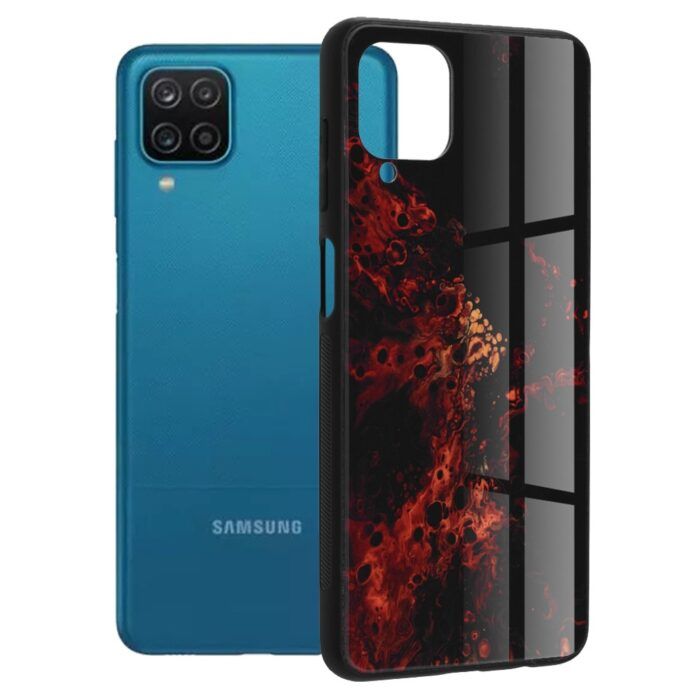 Husa Atlantic Glaze pentru Samsung Galaxy A12 - Rosu