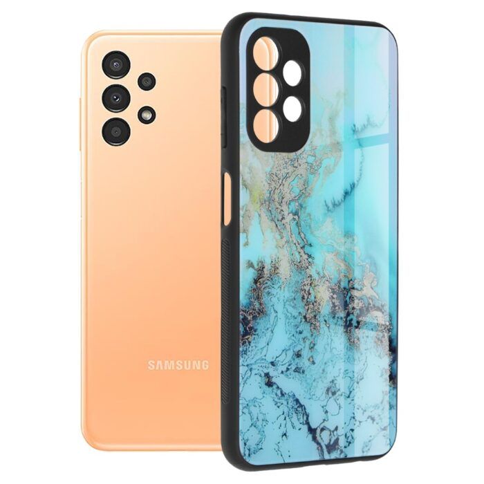 Husa Atlantic Glaze pentru Samsung Galaxy A13 4G - Albastru Ocean