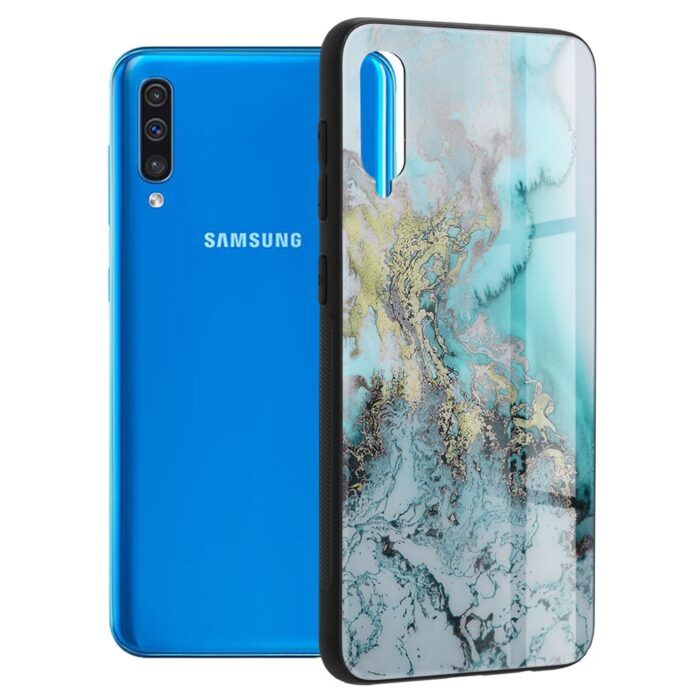 Husa Atlantic Glaze pentru Samsung Galaxy A50 - Albastru Ocean
