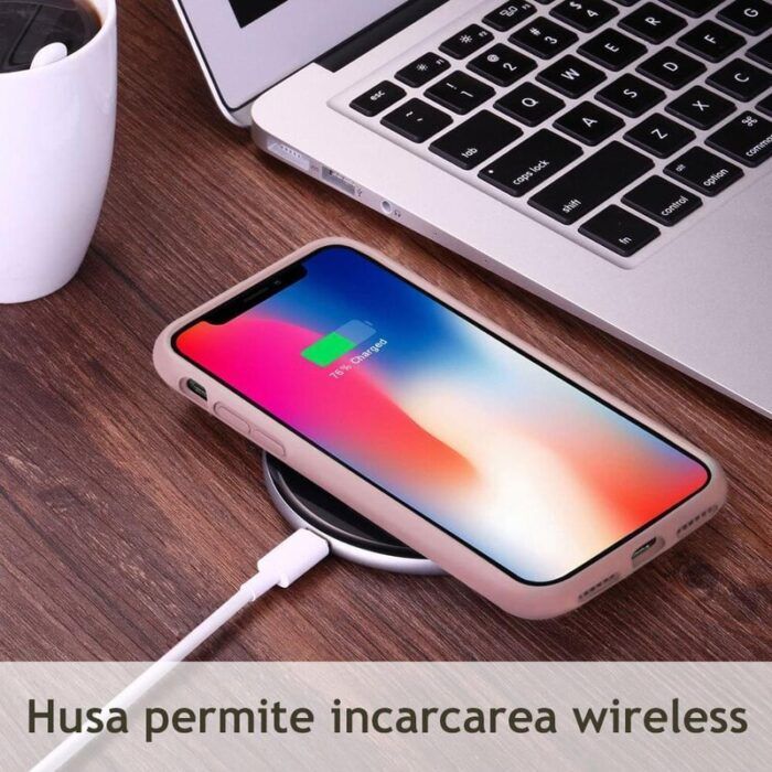 Husa Atlantic Silicone pentru iPhone 13 Pro Max albastru 4