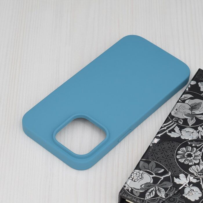 Husa Atlantic Silicone pentru iPhone 14 Pro Max Albastru Denim 3