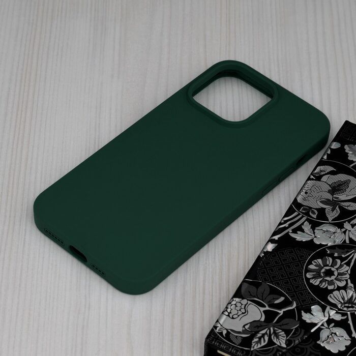 Husa Atlantic Silicone pentru iPhone 14 Pro Max Verde Inchis 2