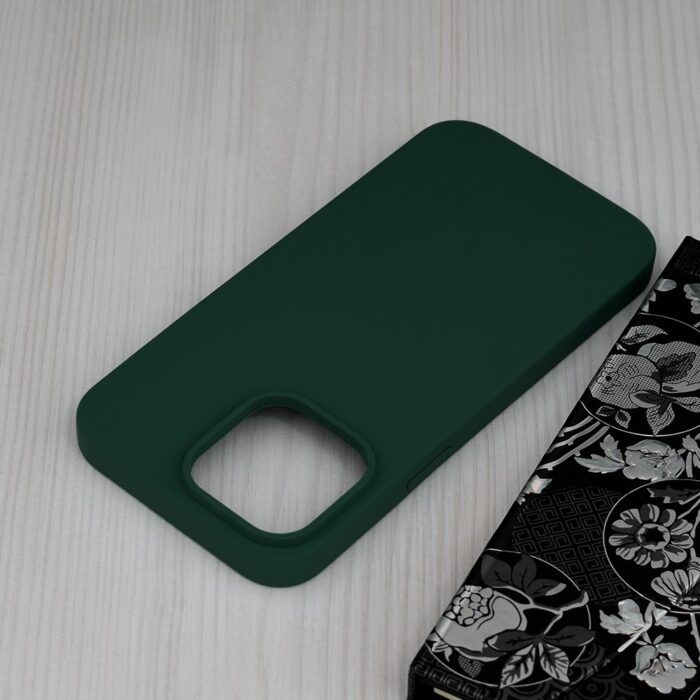 Husa Atlantic Silicone pentru iPhone 14 Pro Max Verde Inchis 3