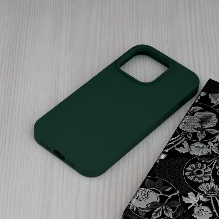 Husa Atlantic Silicone pentru iPhone 14 Pro Verde Inchis 2