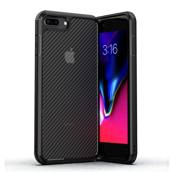 Husa Premium Atlantic CarbonFuse compatibila cu iPhone 7 Plus 8 Plus Negru 1