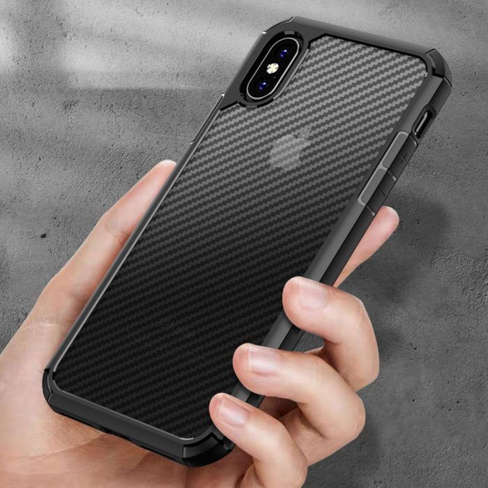 Husa Premium Atlantic CarbonFuse compatibila cu iPhone X XS Negru 2