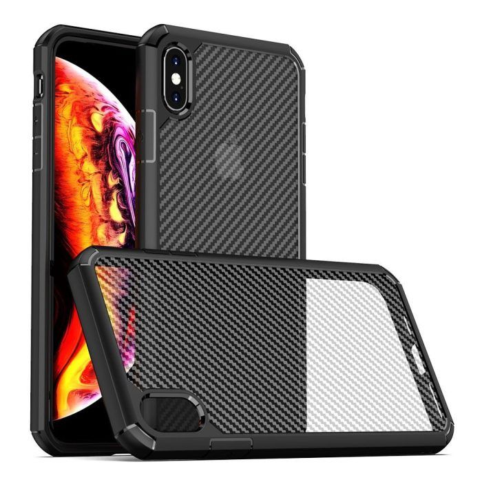 Husa Premium Atlantic CarbonFuse compatibila cu iPhone X / XS - Negru