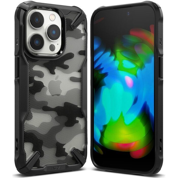 Husa Premium Ringke compatibila cu iPhone 14 Pro Camo Black 2