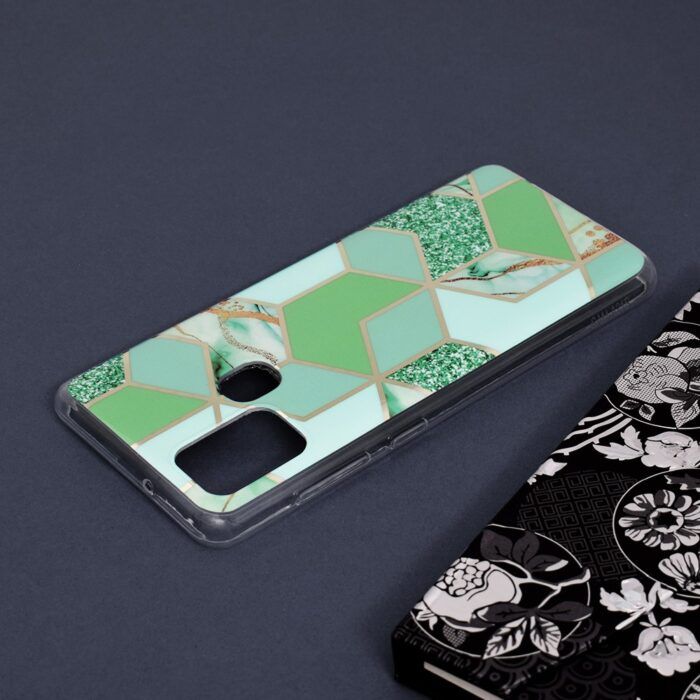 Husa Samsung Galaxy A21s Marble Series Green Hex 4
