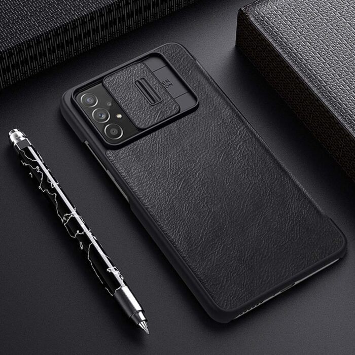 Husa Samsung Galaxy A73 5G Qin Vegan Leather Case Nillkin Negru 4