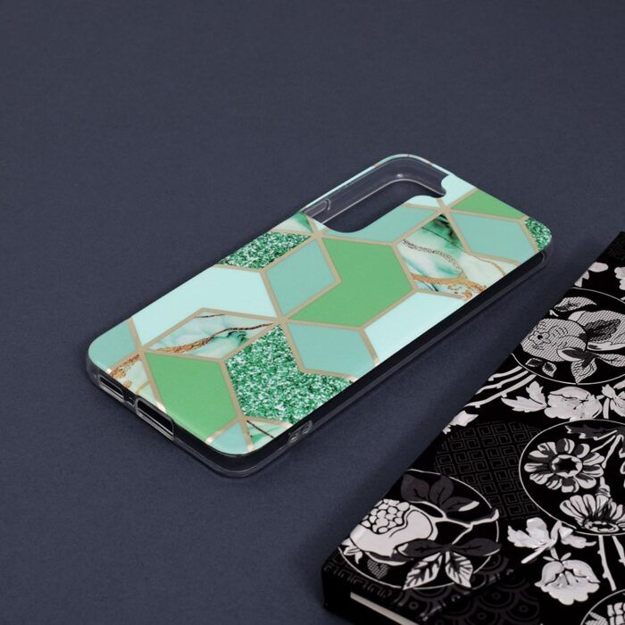 Husa Samsung Galaxy S22 Marble Series Green Hex 3