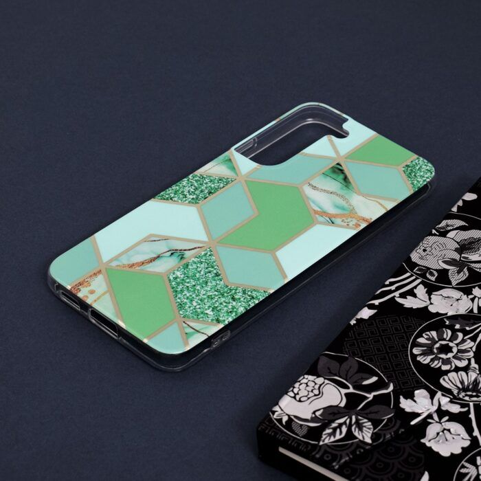 Husa Samsung Galaxy S22 Plus Marble Series Green Hex 3