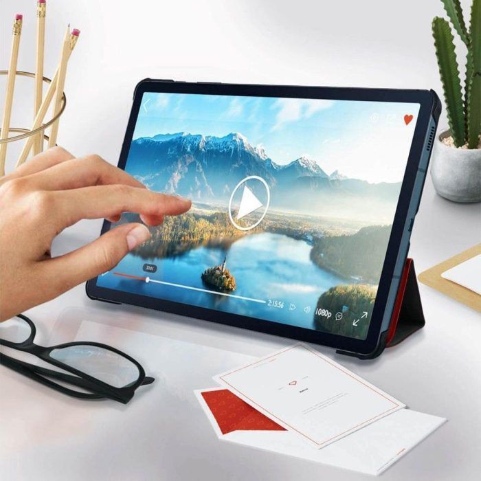 Husa Tableta Atlantic Fold Pro compatibila cu Samsung Galaxy Tab S6 Lite P610P615 Rosu 2