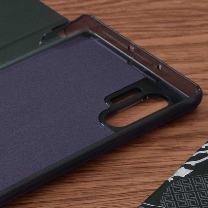 Husa Tip Carte compatibila cu Samsung Galaxy Note 10 Plus Verde Inchis 2
