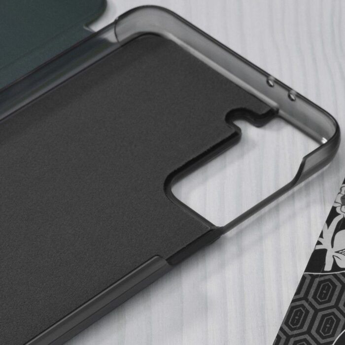 Husa Tip Carte compatibila cu Samsung Galaxy S21 Verde Inchis 2