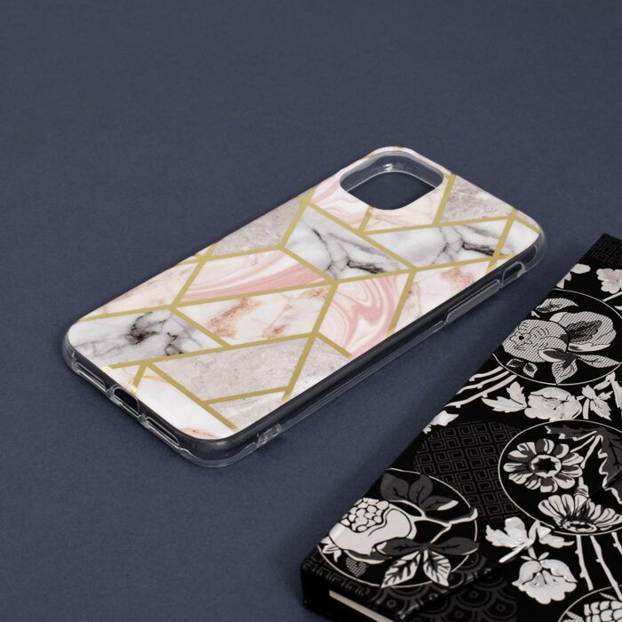 Husa iPhone 11 Marble Series Pink Hex 3