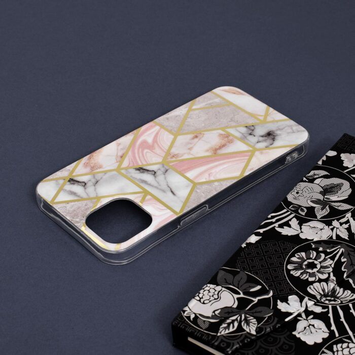 Husa iPhone 13 Marble Series Pink Hex 4