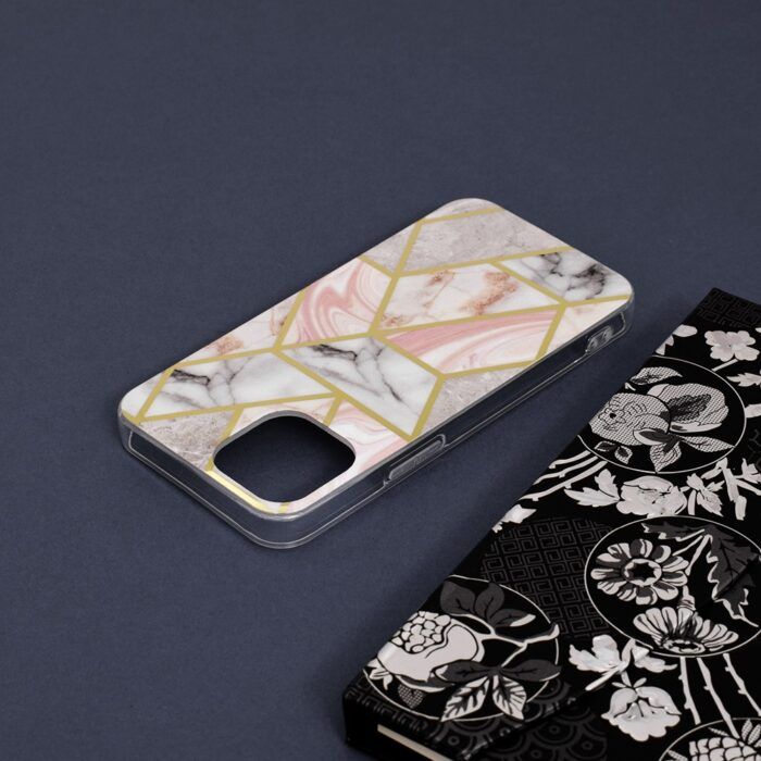 Husa iPhone 13 Mini Marble Series Pink Hex 4