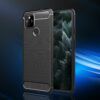 Husa pentru Google Pixel 5 aspect metal slefuit negru 4