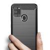 Husa pentru Samsung Galaxy A21s aspect metal slefuit negru 3