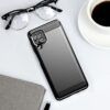 Husa pentru Samsung Galaxy F62 M62 aspect metal slefuit negru 3